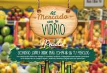 Campaña para fomentar el reciclaje de vidrio en el mercado y mercadillo