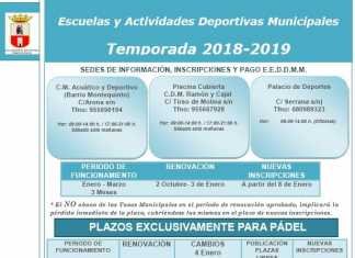 Nuevas inscripciones de las Escuelas y Actividades Deportivas Municipales