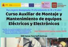 Plazas libres en el curso de formación para el empleo