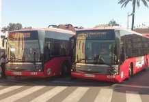 Los autobuses urbanos mantienen horarios pero reducen su capacidad autobuses