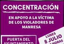 Concentración por la menor agredida sexualmente en Manresa concentración por la menor