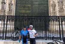 Camino de Santiago a ciegas del ciclista Adolfo Bellido por el cáncer infantil camino de santiago en bici