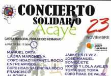 Concierto solidario Acaye este fin de semana en la caseta municipal concierto solidario
