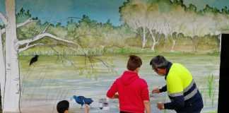 Mural participativo en la Laguna de Fuente del Rey mural participativos