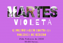El próximo Martes Violeta será el día 25 en la puerta del Ayuntamiento próximo martes violeta
