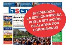 Suspendemos la edición impresa Portada de La Semana con mensaje de suspensión de la edición impresa por #CoronavirusDH