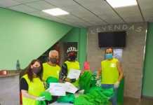 Medio millar de gorros cicloturistas para el personal sanitario medio millar