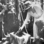 La primera piedra del Tomillar en 1920 primera piedra