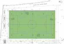 Instalación del césped artificial en el campo de fútbol del Fuente del Rey instalación