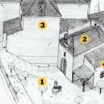 El patio de Santa Ana según un dibujo de 1845 el patio de santa ana