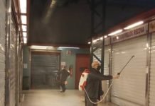 Continúan las tareas periódicas de desinfección de los mercados continúan