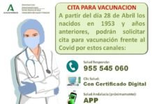Los mayores de 68 años ya pueden pedir cita para la vacunación Covid-19 mayores de 68 años