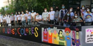 Color contra la LGTBIfobia en un mural del IES Ibn Jaldún color