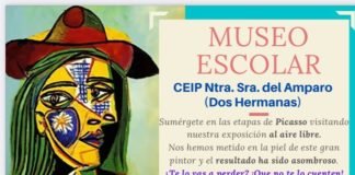 Exposición al aire libre sobre Picasso en el CEIP Ntra. Sra. del Amparo exposición al aire libre
