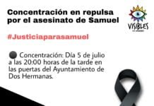 #JusticiaparaSamuel, lema de la concentración contra la LGTBIfobia #justiciaparasamuel
