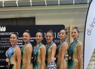 Doble podium nacional para la rítmica nazarena en Valencia doble podium