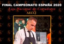J.C. Garrido, en la final del Campeonato Nacional de Cortadores de Jamón Garrido