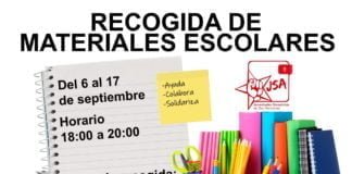 Recogida de material escolar para afrontar la Vuelta al Cole recogida