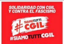 Los ataques fascistas al sindicato CGIL movilizan una concentración ataques fascitas