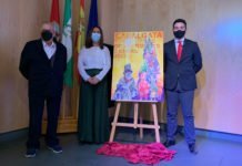 Composición triangular en el Cartel de Reyes de Curro Ariza Cerrato composición triangular