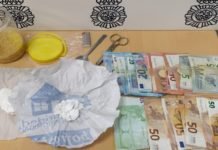 Una pareja que vendía cocaína a domicilio ha sido detenida pareja