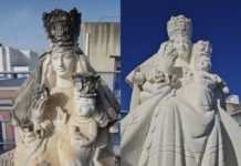 El monumento de Valme reluce tras concluir los trabajos de restauración el monumento de valme