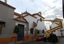Arreglo de la fachada de Sta. Mª Magdalena para el Año Jubilar arreglo