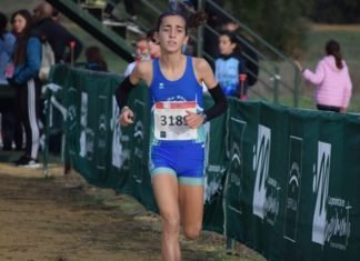 Carla Cabezas en una concentración nacional de atletismo carla cabezas