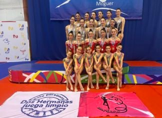 Tres torneos y pódium para la rítmica nazarena tres torneos