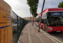 Los autobuses urbanos volverán a parar junto a la portada principal autobuses urbanos