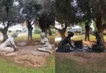 Concluyen los trabajos de conservación de ‘Las aceituneras’ concluyen