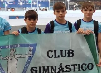 Tres gimnastas nazarenos se vuelven con medallas de Zaragoza tres gimnastas nazarenos
