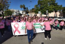 El centro de la ciudad fue tomado por la marea rosa el centro de la ciudad