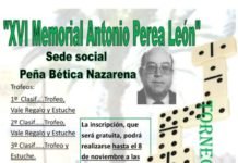 XVI Torneo de Dominó de la Peña Bética Nazarena XVI Torneo de Dominó