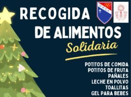 Recogida solidaria de artículos infantiles en el Miguel Román cartel solidario recogida de artículos infantiles