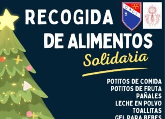Recogida solidaria de artículos infantiles en el Miguel Román cartel solidario recogida de artículos infantiles