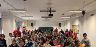 Dos grandes deportistas visitan el Colegio 19 de Abril dos grandes deportistas