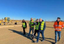 Visita a las obras de los aparcamientos disuasorios de Olivar de Quintos