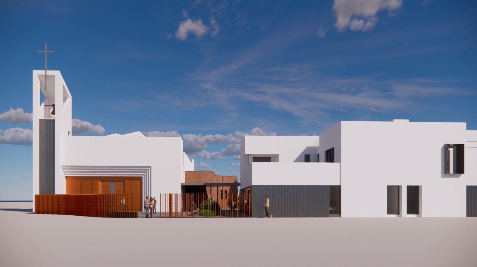 maqueta de la nueva parroquia de san josé (1) colocación de la primera piedra