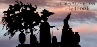 Procesión infantil de la comunidad educativa del Colegio Cervantes procesión infantil