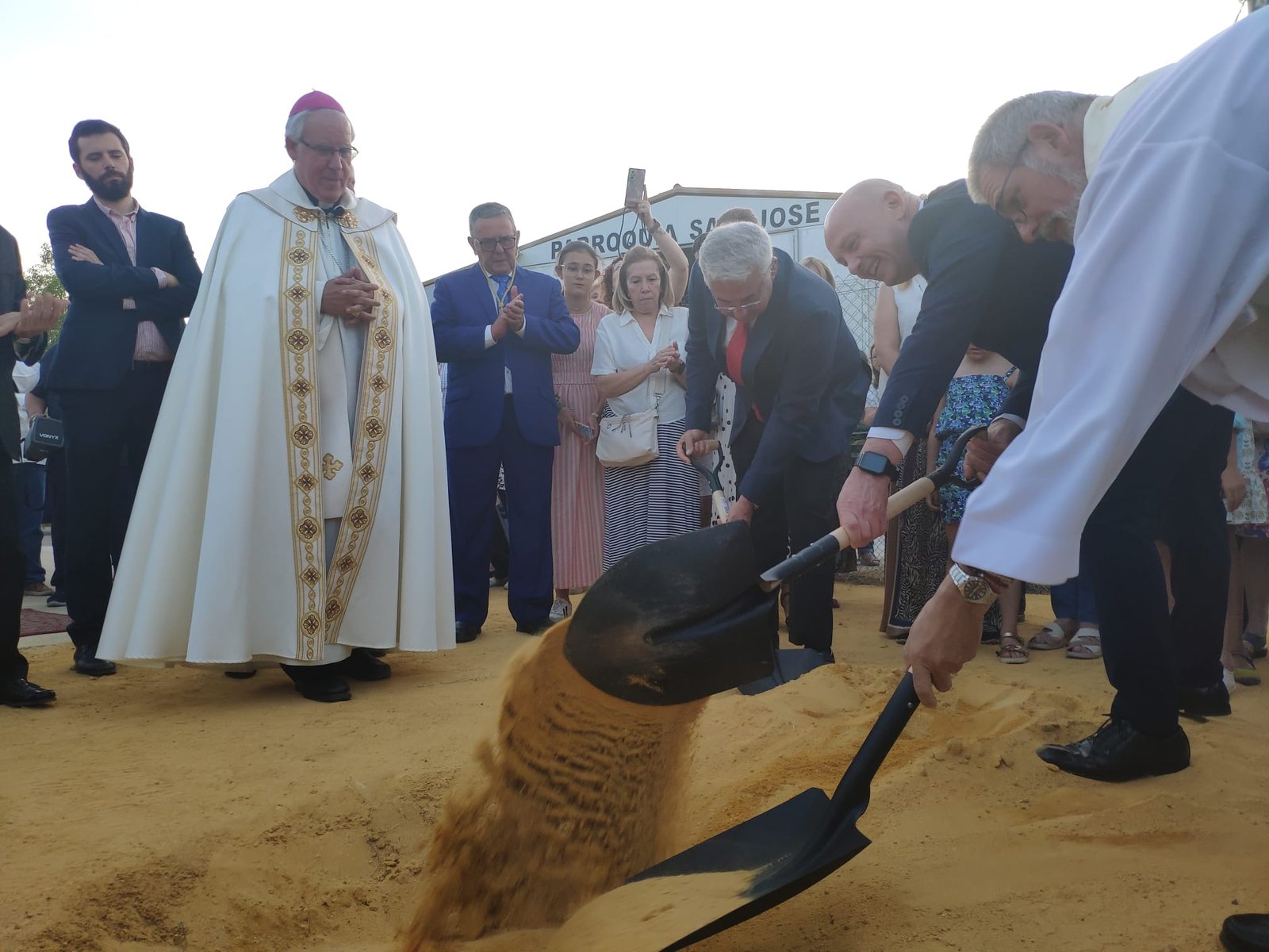 colocación primera piedra nueva parroquia de san josé 2 bendición de la primera piedra