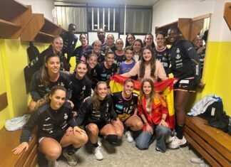 La canterana quinteña Belén Rodríguez con la selección nacional