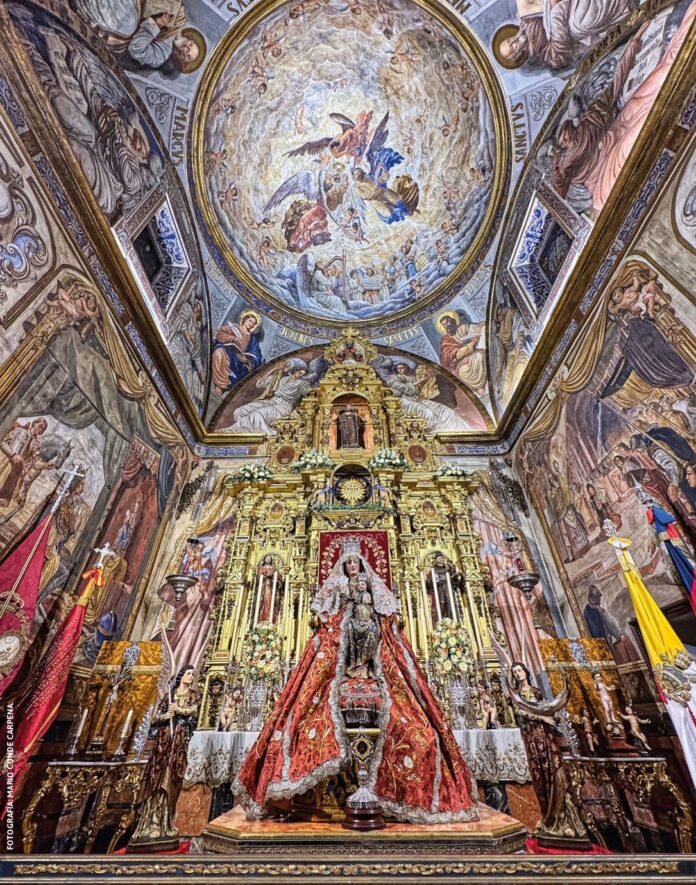 cartel exposición sobre el 75 aniversario de la decoración pictórica de la capilla sacramental 75º aniversario de la decoración pictórica