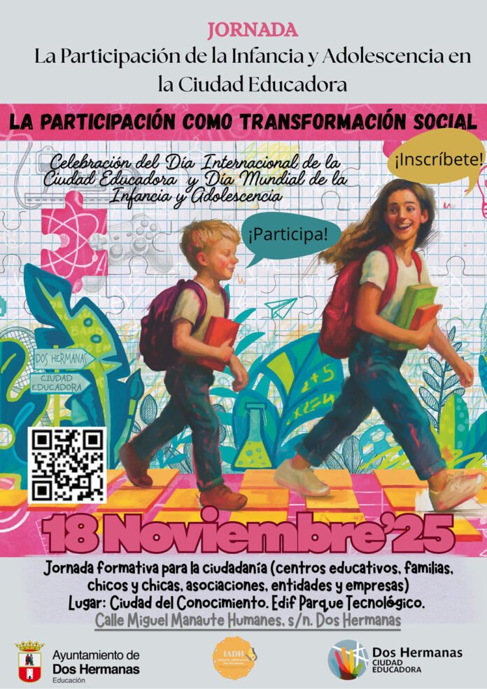 cartel jornada de la participación de la infancia y la adolescencia en la ciudad educadora