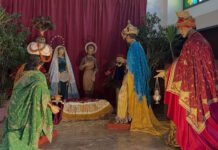 Belén a tamaño natural en la Parroquia de La Oliva belén a tamaño natural