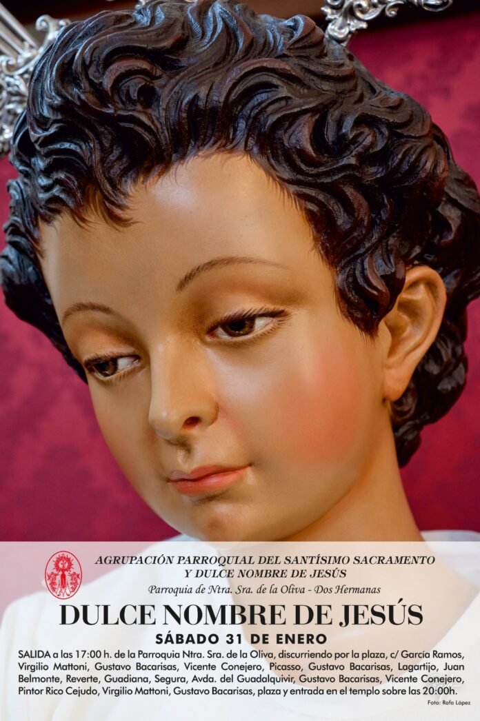 cartel procesión Dulce Nombre cultos en honor
