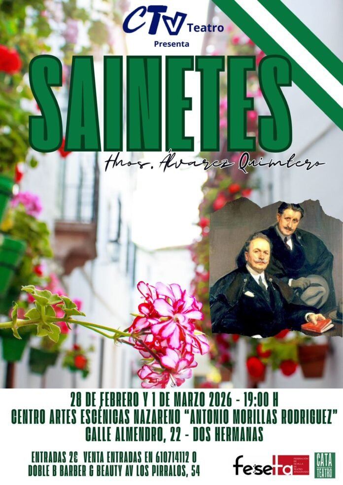 cartel sainetes del ctv teatro por el día de andalucía jornadas andaluzas