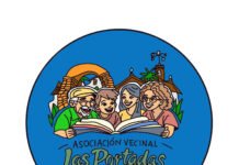 Logo conmemorativo de los 40 años de la A.V. Las Portadas logo conmemorativo