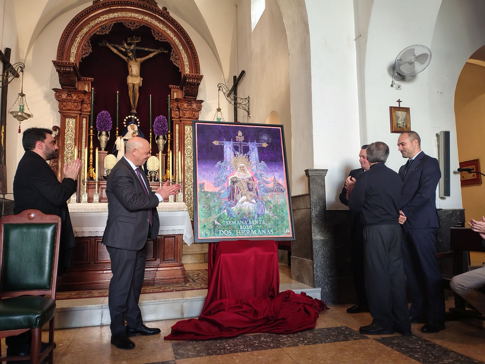 presentación del cartel de la semana santa de dos hermanas marcos antonio moreno acosta capilla de san sebastián (10) cartel de la semana santa de dos hermanas 2026