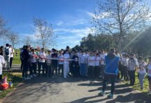 Unos 500 alumnos corrieron por la paz en el parque forestal 500 alumnos